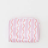 Coral Squiggle Patterned Toiletry Bag