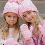 Pink Knit Mittens