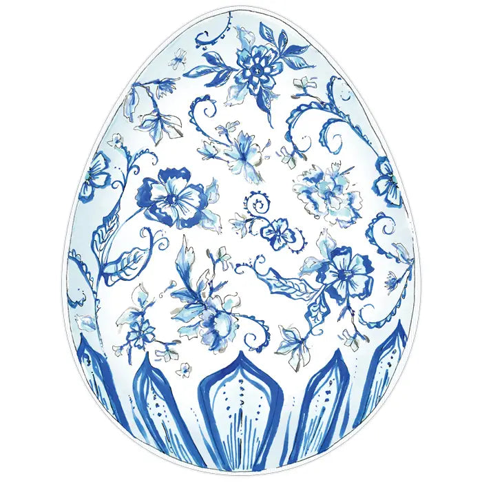 Blue Chinoiserie Easter Egg Die Cut Placemat