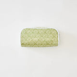 Green Block Print Toiletry Bag