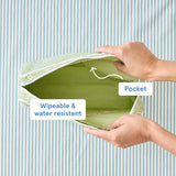 Green Block Print Toiletry Bag