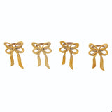 Brass Bow Shaped Napkin Ring S/4