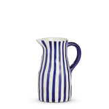 Blue & White Striped Pitcher