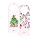 Pink and Green Vintage Hanging Ornaments Wine Tag