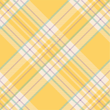 Yellow Plaid Cocktail Napkin