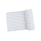 French Stripe Dusty Blue Swaddle Blanket