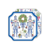 Chinoiserie Nutcrackers with Topiary Die-Cut Coasters