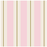 Pink & Gold Awning Stripe Beverage Napkin