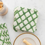 Green Lattice Beverage Napkins