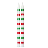 Christmas Stripes Taper Candles