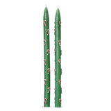 Candy Cane Hand Painted Taper Candles