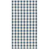Navy Painted Check Guest Napkins