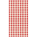 Red Painted Check Guest Napkins