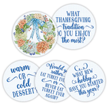 Hydrangea Wreath Conversation Coasters