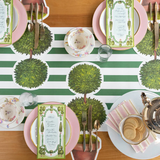 Pink & Gold Awning Stripe Beverage Napkin