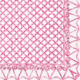 Botanical Cane Pink Bev Napkin