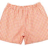 Orange Gingham Game On Conrad Shorts
