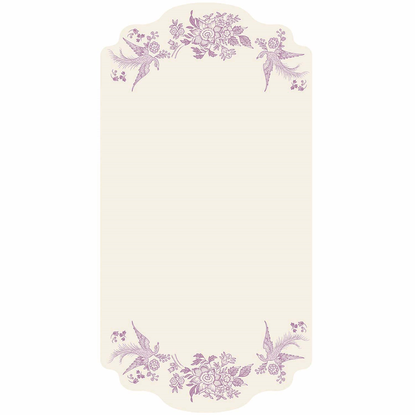 Lilac Asiatic Pheasants Table Card