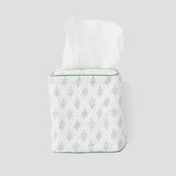 Weezie Green Leaf Tissue Box Cover