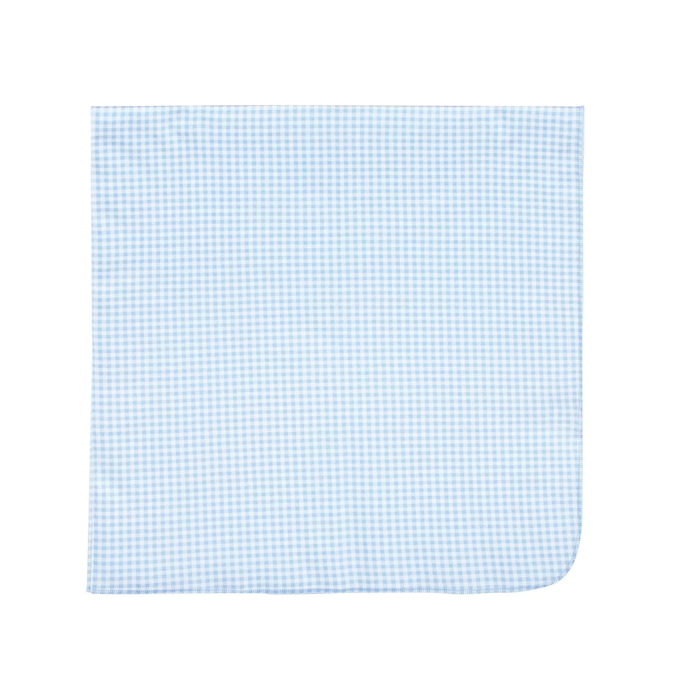 Mini Checks Blue Swaddle Blanket