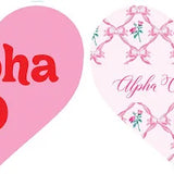 Sorority Acrylic Heart Shaped Coaster