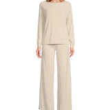 CCUL Jersey Pullover & Wide-Leg Pant Lounge Set Sand Dune