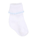 Baby Joy Blue Embroidered Socks