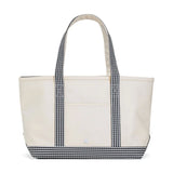 Coated Canvas With Gingham Black Trim Medium Tote