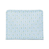 Petite Fleur Blue Roadie Large Zip Pouch