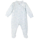 Elegant Blue Floral Footie