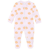 Halloween Pumpkin Pink Zipper Footie