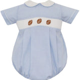 Football Light Blue Gingham Bubble