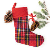 Red Plaid Quilted Stocking