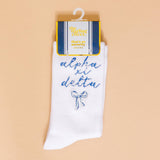 Sorority Embroidered Crew Socks