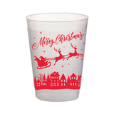Red Merry Christmas Santa Frost Flex Cups