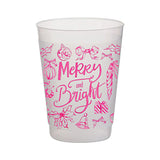 Pink Merry and Bright Toile Frost Flex Cups