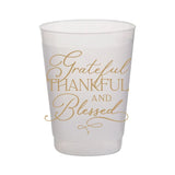 Grateful Thankful and Blessed Frost Flex Cups
