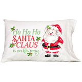 Santa Clause Red Suit Standing with Holly Pillowcase