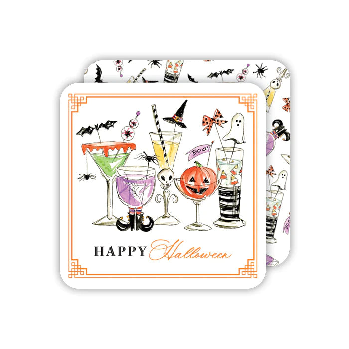 Halloween Cocktails Paper Coasters