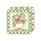 Fall Floral Arrangement Paper Coaster