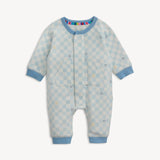 Grey Checkerboard Brushed Fleece Romper