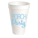 Blue Porch Party Foam Cup