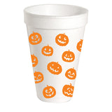 Halloween Pumpkin Pattern Styrofoam Cups