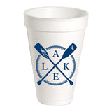 Lake with Crossed Oars Foam Cup