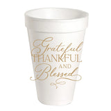 Grateful Thankful and Blessed Styrofoam Cups