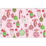 Pink Peppermint Ornaments Placemat