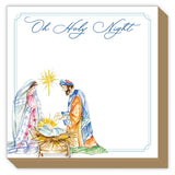 Oh Holy Night Blue Holy Family Luxe Notepad