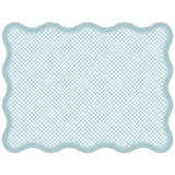 Soft Blue Gingham Posh Die Cut Placemat