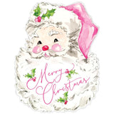 Classic Pink Santa Posh Die Cut Placemat