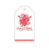 Merry Christmas Red Toile Gift Tag